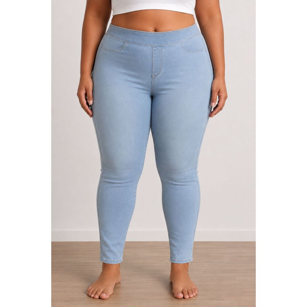 Style & Co Women’s XL Light Wash Blue Stretch Pull-On Jeggings Skinny Jeans
